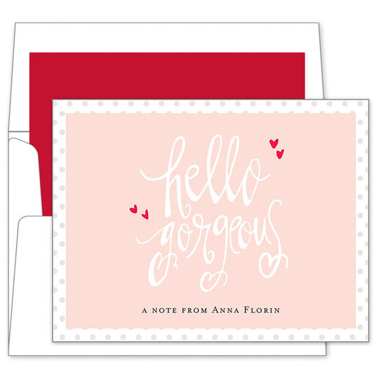 Hello Gorgeous Folded Note Cards